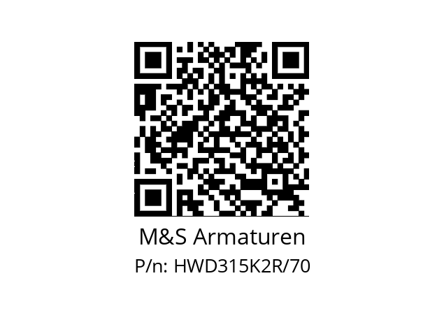   M&S Armaturen HWD315K2R/70