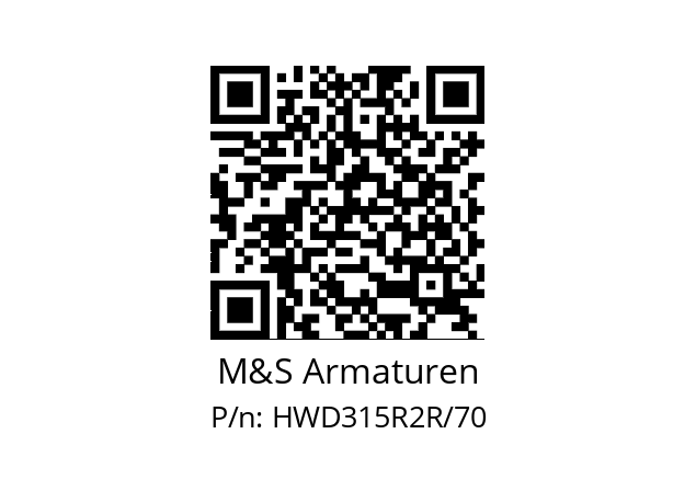   M&S Armaturen HWD315R2R/70