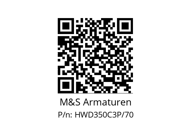   M&S Armaturen HWD350C3P/70