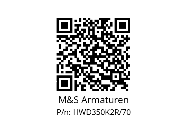   M&S Armaturen HWD350K2R/70