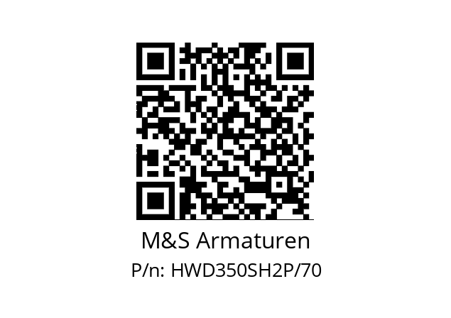   M&S Armaturen HWD350SH2P/70