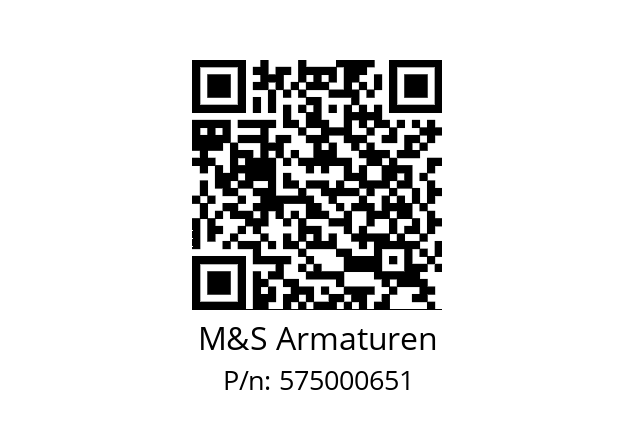   M&S Armaturen 575000651