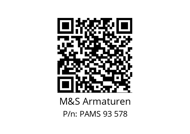   M&S Armaturen PAMS 93 578