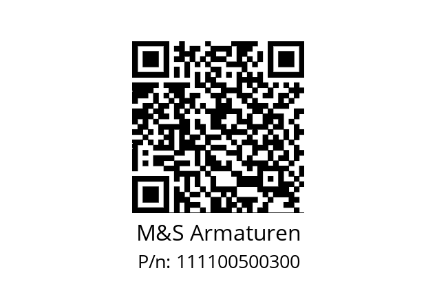   M&S Armaturen 111100500300