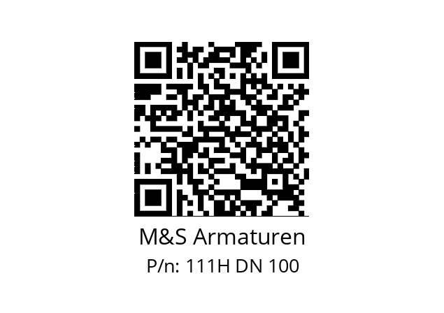   M&S Armaturen 111H DN 100