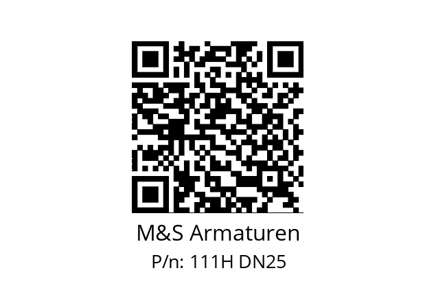   M&S Armaturen 111H DN25