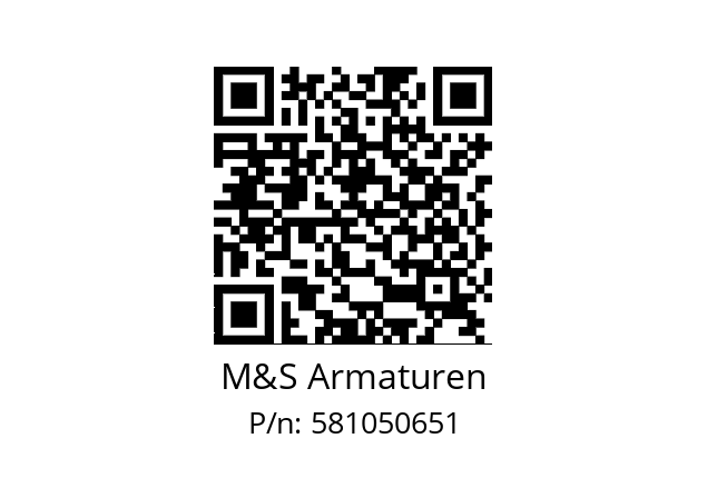   M&S Armaturen 581050651