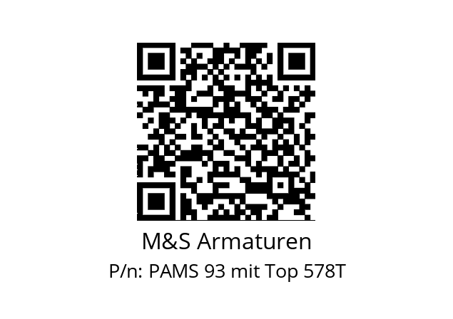   M&S Armaturen PAMS 93 mit Top 578T