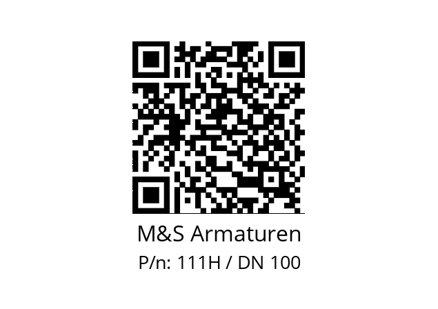   M&S Armaturen 111H / DN 100