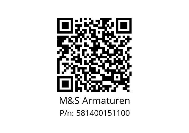   M&S Armaturen 581400151100