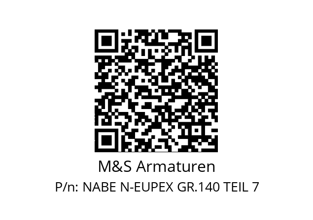   M&S Armaturen NABE N-EUPEX GR.140 TEIL 7