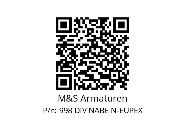   M&S Armaturen 998 DIV NABE N-EUPEX