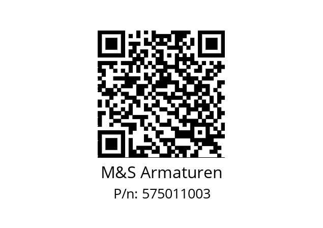   M&S Armaturen 575011003