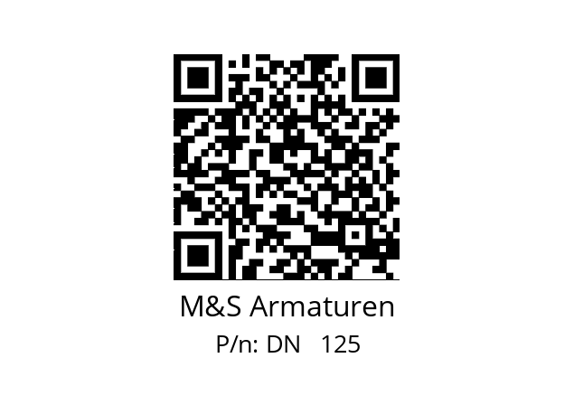   M&S Armaturen DN   125