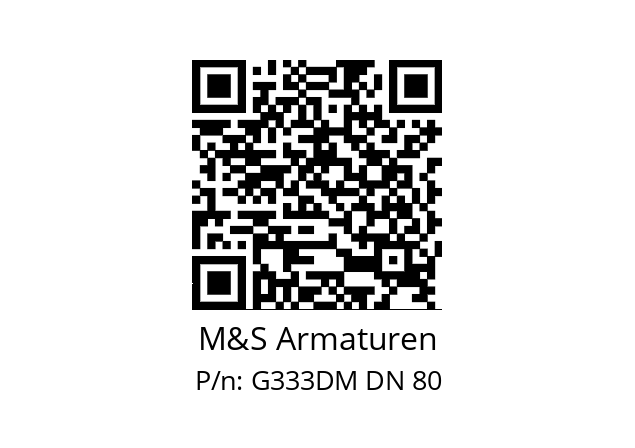   M&S Armaturen G333DM DN 80