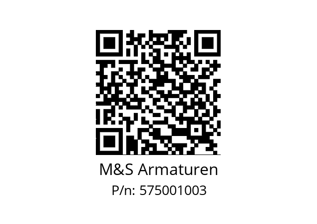   M&S Armaturen 575001003