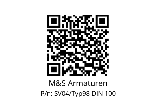   M&S Armaturen SV04/Typ98 DIN 100