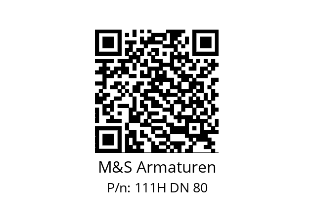   M&S Armaturen 111H DN 80