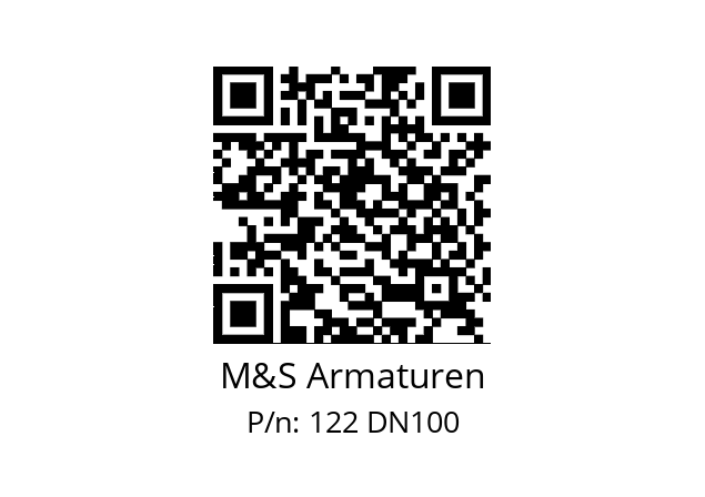   M&S Armaturen 122 DN100