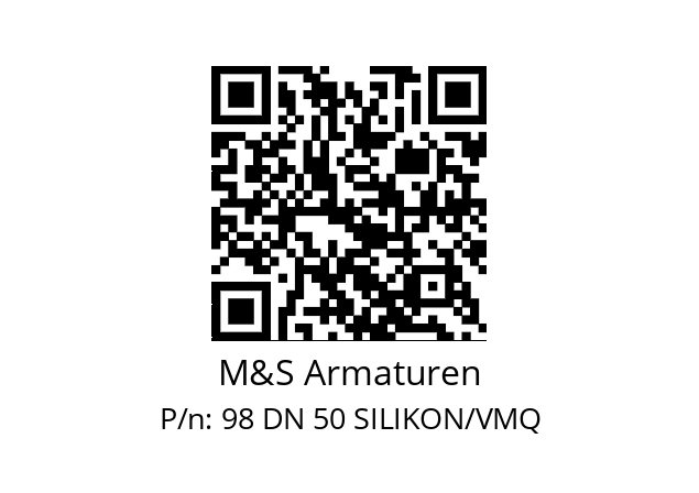   M&S Armaturen 98 DN 50 SILIKON/VMQ