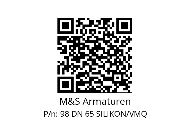   M&S Armaturen 98 DN 65 SILIKON/VMQ