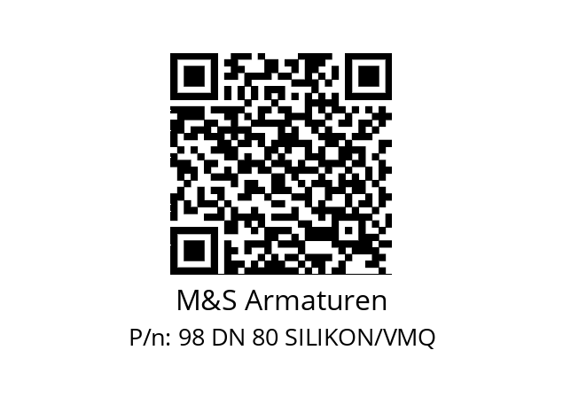   M&S Armaturen 98 DN 80 SILIKON/VMQ