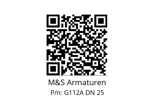   M&S Armaturen G112A DN 25