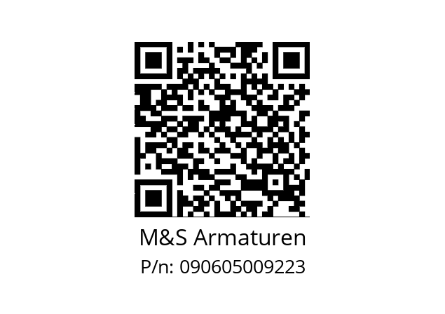   M&S Armaturen 090605009223