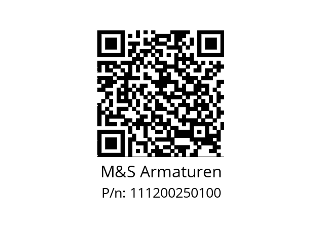   M&S Armaturen 111200250100