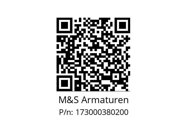   M&S Armaturen 173000380200