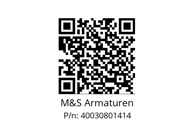   M&S Armaturen 40030801414