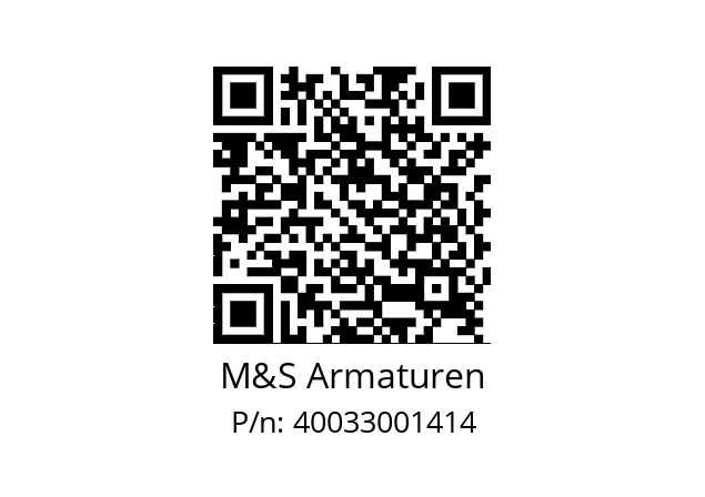   M&S Armaturen 40033001414