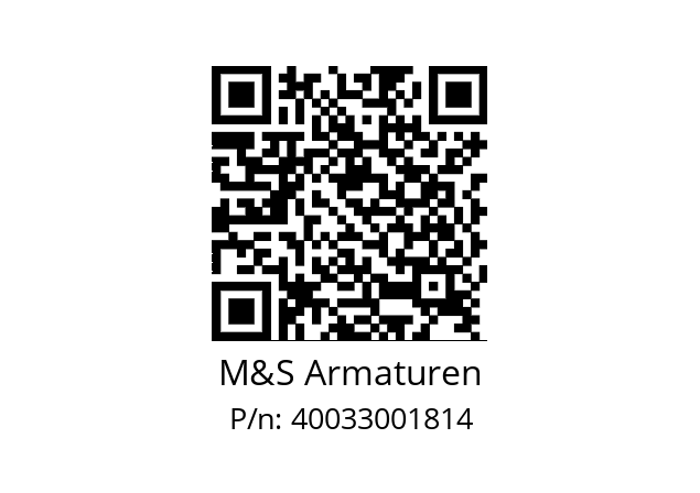   M&S Armaturen 40033001814