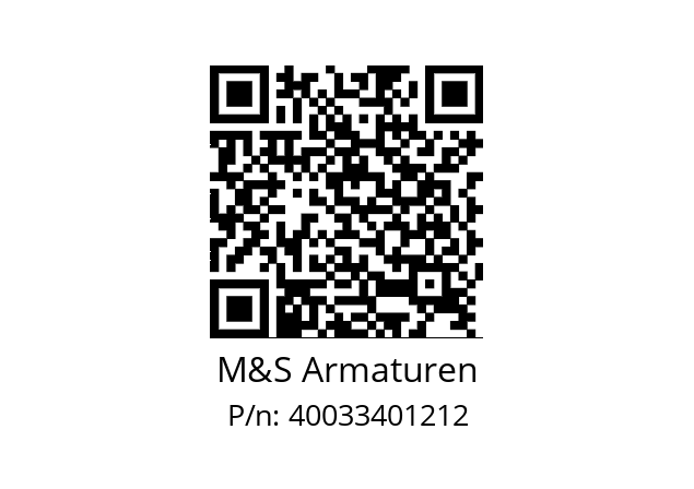   M&S Armaturen 40033401212