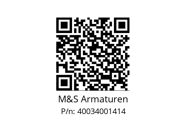   M&S Armaturen 40034001414