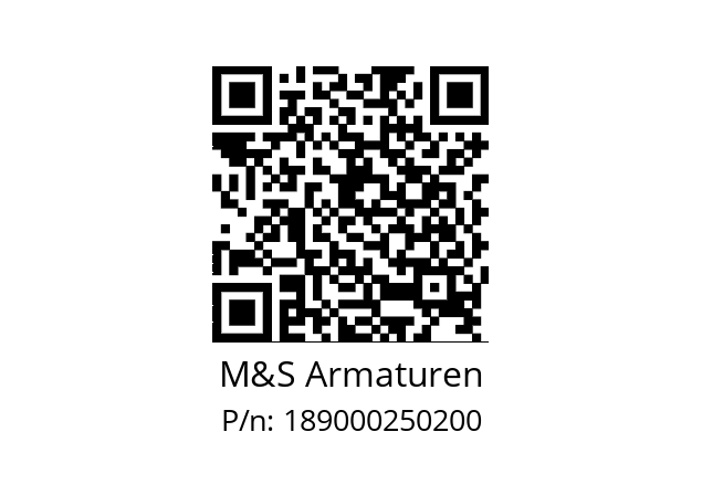   M&S Armaturen 189000250200