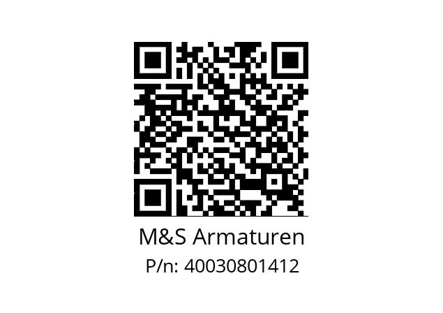   M&S Armaturen 40030801412