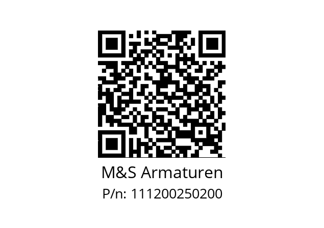   M&S Armaturen 111200250200