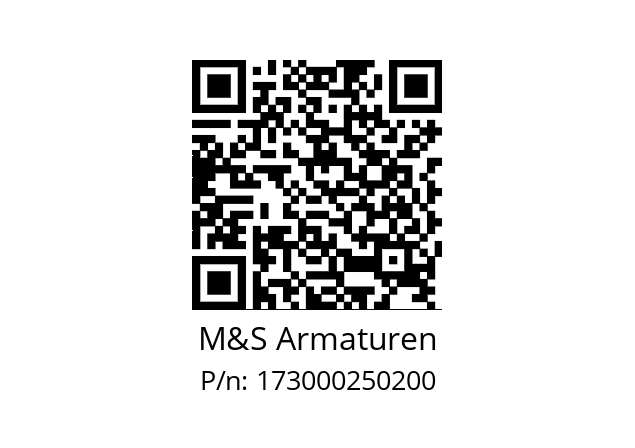   M&S Armaturen 173000250200