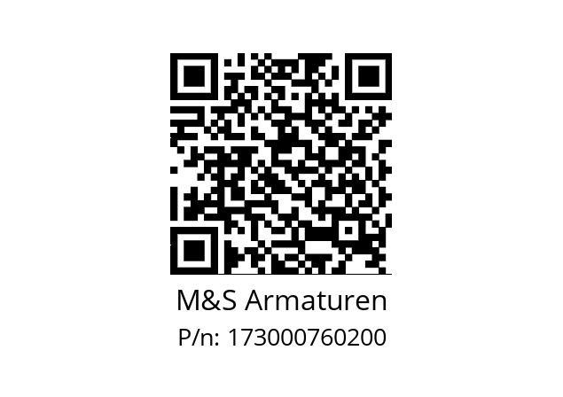   M&S Armaturen 173000760200