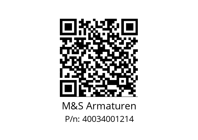   M&S Armaturen 40034001214