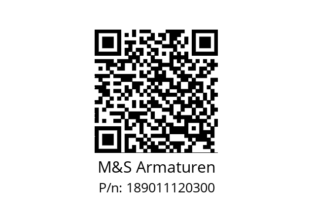   M&S Armaturen 189011120300