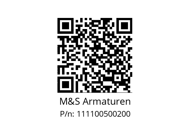   M&S Armaturen 111100500200