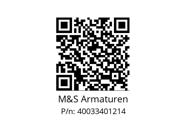   M&S Armaturen 40033401214