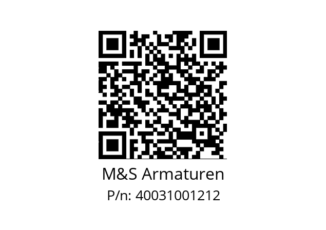   M&S Armaturen 40031001212