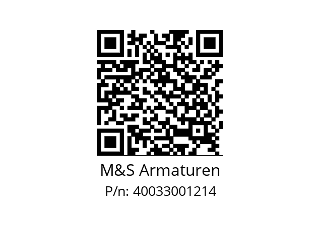   M&S Armaturen 40033001214