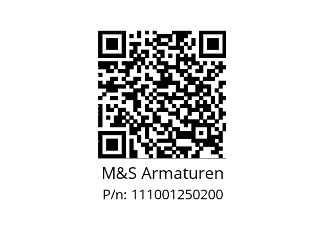   M&S Armaturen 111001250200