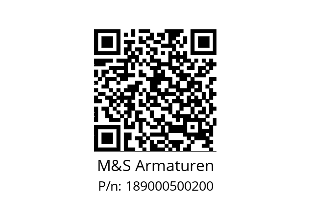   M&S Armaturen 189000500200