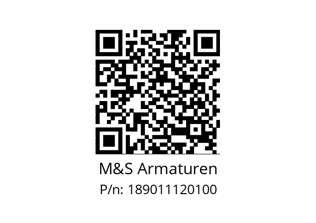   M&S Armaturen 189011120100