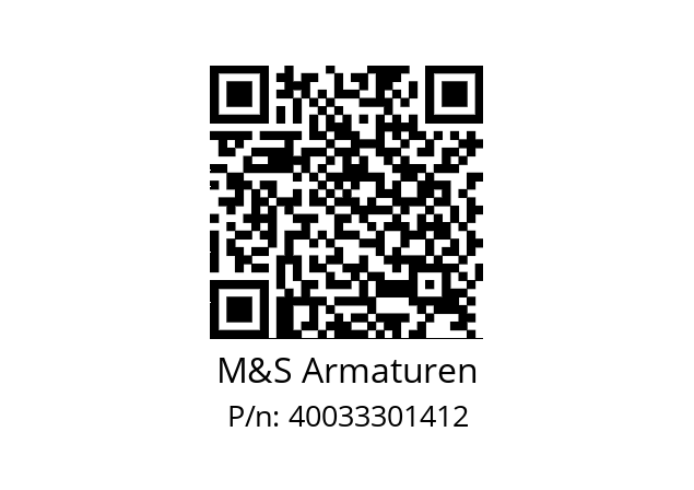   M&S Armaturen 40033301412